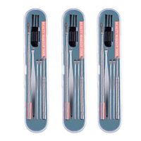 Minkissy 3 Set Stainless Steel Earwax Cleaner Set Ear Scoop Earpick Ear Curette with Small Cleaning Brush Storage Box for Adults Kids