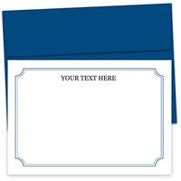 Mens Personalized Stationary, Unisex Stationary, Stationery Note Cards, Set of 12 Cards with envelopes, Custom Graduation Gift. (Blue)