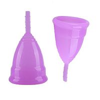 Menstruation Cup Organic Reusable Menstrual Cup Silicone Period Cup Soft for Feminine Hygiene Women with Storage Holder Bags (2 Set)