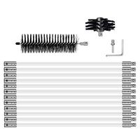 Morinoli Lint Remover for Dryer Vent Cleaner Kit Dryer Duct Cleaning Kit with Extension Rob Extends Up Flexible Nylon Rods Extend to 24ft Multi-Use Synthetic Brush Heads