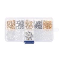 RUZYY 400Pieces Hypoallergenic Silicone Metal Assorted Earring Backs Box Jewelry Findings