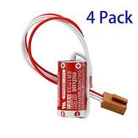 4PCS CPU Batteries Suitable for OMRON C500-BAT08 3G2A9-BAT08 CQM1 Lithium Battery Maxell ER17 / 33 3.6V Battery (4Pack)