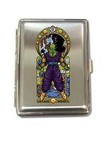 Name K Fighting Powerful Men Anime Parody Design - Metal Kings Size Cigarette Case Holder Brushed Chrome Slim 16 Cigs Design Spring - Birthday, Bachelor, Party, Weddings, Gift