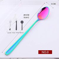 8PCS Coffee Spoon Stainless Steel Long Handled-Stainless Steel Dinner Spoons-Stainless Steel Spoon with Long Handle-Great Soup Spoons for Home, Kitchen or Restaurant-Tools for Kitchen, Dining Room