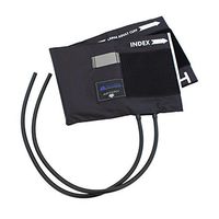 MABIS Sphygmomanometer Blood Pressure Replacement Cuff and Two-Tube Bladder, Large Adult, Black
