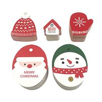 Healifty 250Pcs Christmas Gift Tags Santa Snowman Gift Label Tags Christmas Gift Wrapping Labels Tags