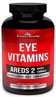 AREDS 2 Eye Vitamins with Lutein and Zeaxanthin Supplements - Clinically Proven for Macular Degeneration, Eye Care, Eye Health - Areds2 Formula for Adults - 60 Vegetarian Capsules