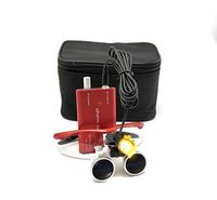 Ocean Aquarius New 3.5X 420mm Working Distance Optical Glass Surgical Binocular Loupes + 3W LED Head Light Lamp with with Filter (Red)
