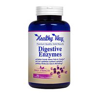 Healthy Way Digestive Enzymes - Natural Support for Better Digestion & Lactose Absorption - For Bloating, Constipation & Gas Relief, NON-GMO USA Made 100% Money Back Guarantee - Order Risk Free! 