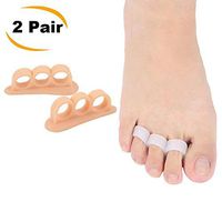 2 Pack Toe Separator and Gel Metatarsal Bunion Pads for Hammer Toe Straightener, Crooked Toe Stretchers and Alignment, Bunion Pain Relief, Hallux Valgus, Callus Blister, Overlapping Toes Spacers