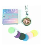 Stashia Diffusers Locket Aroma Lotus Rainbow Necklace For Scented Essential Oil Stainless Steel Aromatherapy With 7 Pads
