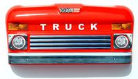 Walker Truck Front, gigglydoo by MedaNova Walker Accessories. Great Gift for Grandma and Grandpa, Fun Walker Personalization, Nostalgic Feel (Red)