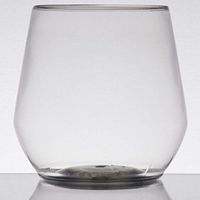 WNA Comet RESSGL14 Reserv 14 oz. Clear Plastic Disposable Stemless Wine Goblet - 64/Case