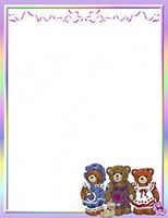 Teddy Bear Stationery Printer Paper 26 Sheets