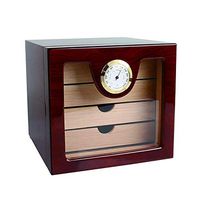 Flickering Cigar Humidor Cabinet by Rosewood, with 4 Detachable Drawers,a Humidifier and Hygrometer, Accommodating 100 Cigars