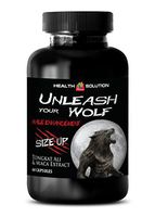 Man Sexual Enhancement Pills - Unleash Your Wolf - Size UP - Male Enhancement - maca and tribulus - 1 Bottle (60 Capsules)
