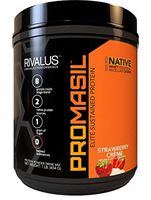 Rivalus Promasil Strawberry, 1lb - 8-Source Protein Blend Including Native Whey Isolate, Native Micellar Casein, Egg, Sustained Delivery, Clean Nutrition Profile, No Banned Substances, Made in USA