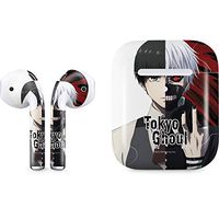 Skinit Decal Audio Skin for Apple AirPods with Wireless Charging Case - Officially Licensed Funimation Ken Kaneki Split Design