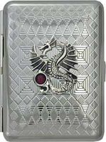 AWOL Fantasy Collection 'Nicks Dragon' Slim King Rhombus Chrome Pocket Case/Cigarette Case (Gift Box Edition)