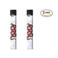 2-Pack Juul Skin Wrap juul Decal Skin– 10+ Designs Unique Vinyl wrap Juul Skin Cover (Red Snake)