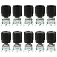 MWYCONGCONG 10 PCS 360 Degree EC11 Rotary Encoder Code Switch Digital Potentiometer 7 Pins 20mm with Caps (7 Pin 20MM)