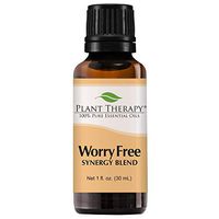 Plant Therapy Essential Oil | Worry Free Synergy | Stress & Calming Relief Blend | 100% Pure, Undiluted, Natural Aromatherapy, Therapeutic Grade | 30 milliliter (1 ounce)