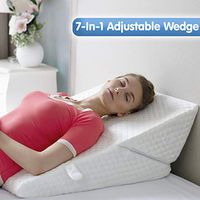 Adjustable Bed Wedge Pillow | Exclusive 7-in-1 Incline and Positioner Memory Foam Pillow for Sleeping. 9 or 12 Inch - Adjust To Your Comfort | Helps With Acid Reflux, Gerd, Heartburn, Back & Knee Pain