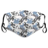 2 Pack Army Military Camouflage Camo 3 PM2.5 Non-Medical Face Cover with Replaceable Filter Elements