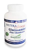 Nutrasense Glucosamine Plus Chondroitin Shellfish-Free, 500/400mg, 90ct Capsules for Healthy Joint & Cartilage Function