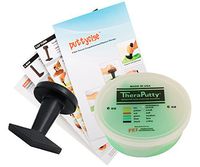 TheraPutty Standard Exercise Putty Green - Medium 6 OZ + Puttycise Knob Turn TheraPutty Exercise Tool + Manual Bundle