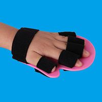 Child Finger Seperator Kids Hand Orthosis Splint Separate Children Finger Flex Spasm Extension Board Boy or Girl Polio Rehabilitation Exercise (Pink:1-4 Years Old)