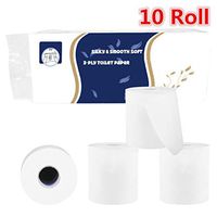 10 Rolls Silky, Smooth Soft Professional Series Premium 3-Ply Toilet Paper, Home Kitchen Enviro friendly Recycled Toilet Tissue, Soft, Strong and Highly Absorbent Hand Towels for Daily Use (A)