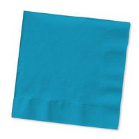 Creative Converting Touch of Color 2-Ply 50 Count Paper Beverage Napkins, Turquoise
