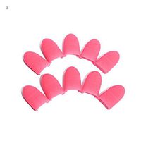 Nail Art Tool,Putars Fashion 10PCS Silica Gel Nail Soak Off UV Gel Art Polish Remover Wrap Cap (Pink)
