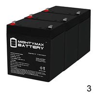Mighty Max Battery ML5-12 - 12V 5AH Wheelchair Medical Mobility Rechargeable SLA AGM Battery - 3 Pack Brand Product