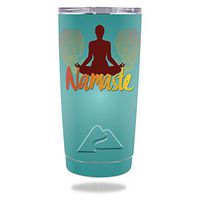 MightySkins Skin Compatible with Ozark Trail Tumbler 20 oz. – Namaste | Protective, Durable, and Unique Vinyl Decal wrap Cover | Easy to Apply, Remove, and Change Styles | Made in The USA
