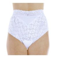 1-Pack Women's White Lovely Lace Regular Absorbency Incontinence Panties 3X (Fits Hip 49-51")