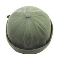 Meidexian888 Casual Hat for Men/Women,Simple Retro Wild Cuffed Melon Cap Innocent Sailor Cap Sailor Cap (Green)