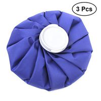 Healifty 3pcs 6 inch Sports Injury Ice Bag Reusable Cold Pack for Neck Knee Head Leg Blue