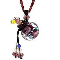 YUYUGO Essential Oil Aromatherapy Diffuser Necklace Handmade Glazed Glass Jewelry Pendant