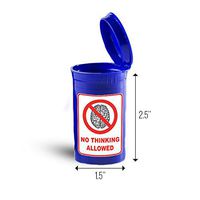 No Thinking Allowed First Aid Case Pill Container ID 4486B