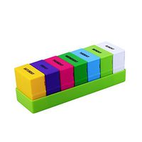 HEALLILY Portable Weekly Pill Box 4 Times a Day Medicine Tablet Case with 28 Compartments (Green)