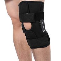 Twin Hinged Knee Support Brace Breathable Open Cap Patella Brace Protection for Arthritis Injury Sports (Size : L)
