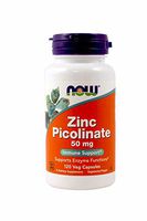 NOW  Zinc Picolinate 50mg,120 Capsules  (Pack of 2)