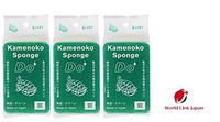 Kamenoko Sponge Do for Dishwashing(3 Pakes)| Keep for a Long time/Convenient/Comfortable to use/Easy to Hold/|Sponge for Women Mom|WLJ Orignal Package【Green,Rectangle】