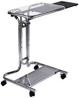 Calico Designs 51201 Laptop Cart with Mouse Tray in Chrome and Clear Glass by Calico Designs