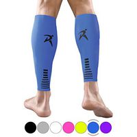 Calf Compression Sleeves Men Women Shin Splints Running (Pair Blue) (L)