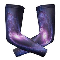 ZZKKO Galaxy Nebula Cooling Arm Sleeves Cover Uv Sun Protection for Men Women Running Golf Cycling Arm Warmer Sleeves 1 Pair