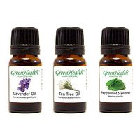 Top 3 100% Pure Essential Oil Basic Set 10ml (Lavender, Tea Tree, Peppermint Supreme) 10ml Each
