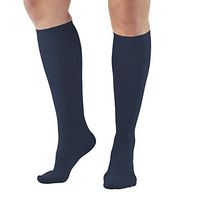 Ames Walker AW Style 1101 Moderate 15 20mmHg Maternity Knee Socks Navy XLarge
